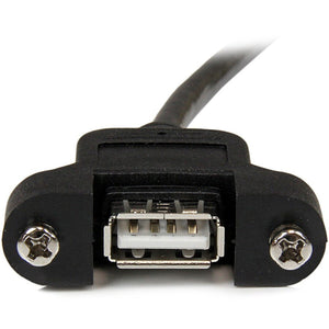 3FT PANEL MOUNT USB EXTENSION CABLE USB A PANEL MOUNT CORD USB2.0