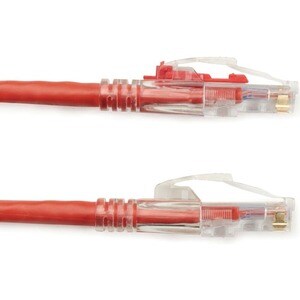 2FT RED CAT6 550MHZ PATCH CABLE UTP CM LOCKING SNAGLESS