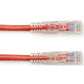 2FT RED CAT6 550MHZ PATCH CABLE UTP CM LOCKING SNAGLESS