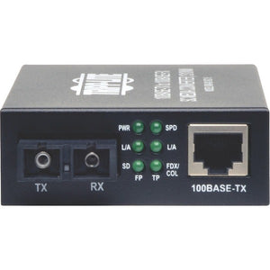SC SINGLE MODE MEDIA CONVERTER 10/100 RJ45/SC