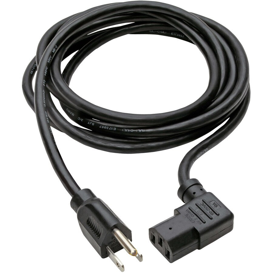 14FT COMPUTER POWER CORD 18AWG 10A 125V 5-15P TO RIGHT C13