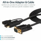 6FT HDMI TO VGA CABLE ADAPTER ACTIVE HDMI TO VGA CONVERTER CORD