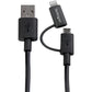 3FT 2 IN 1 CHARGING CABLE APPLE LIGHTNING MICRO-USB CHARGING CORD