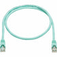 3FT CAT6 CAT6A PATCH CABLE 10G AUGMENTED SNAGLESS RJ45 M/M AQUA