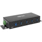 4-PORT INDUSTRIAL METAL USB HUB USB 3.0 IMMUNITY/MOUNTABLE 15KV ESD
