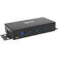4-PORT INDUSTRIAL METAL USB HUB USB 3.0 IMMUNITY/MOUNTABLE 15KV ESD