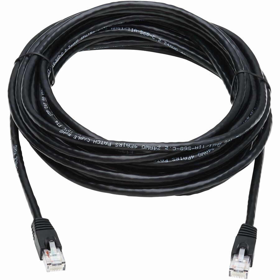 25FT CAT6 CAT6A PATCH CABLE 10G AUGMENTED SNAGLESS RJ45 M/M BLACK