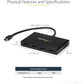 MDP TO DP MULTI MONITOR ADAPTER 4 MINI DISPLAYPORT SPLITTER MST HUB