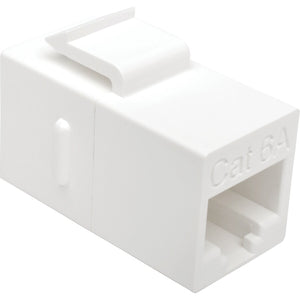 CAT6A STRAIGHT THROUGH COUPLER MODULAR SNAP-IN IN-LINE RJ45 F/F