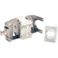 TOOLLESS KEYSTONE JACK CAT6A SHIELDED GRAY RJ45F GRAY TAA