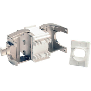 TOOLLESS KEYSTONE JACK CAT6A SHIELDED GRAY RJ45F GRAY TAA