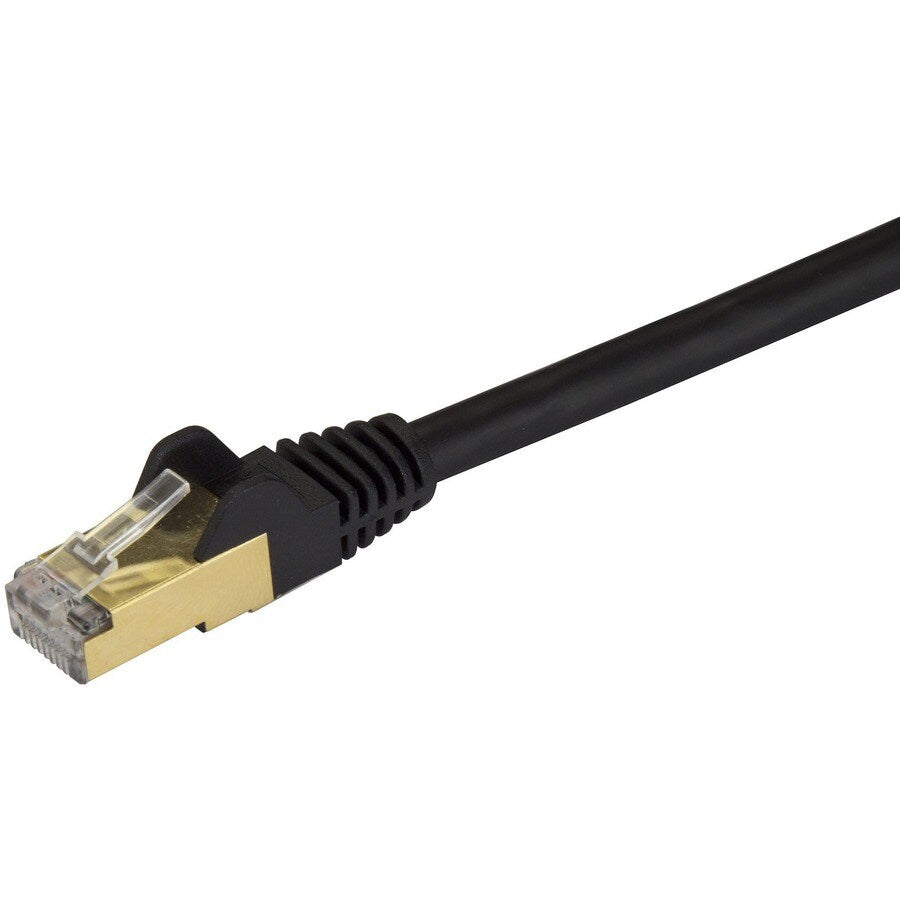 1FT BLACK CAT6A ETHERNET CABLE SNAGLESS RJ45 UTP PATCH CABLE CORD