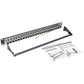 24PORT 1U CAT6A PATCH PANEL RM/STP SHIELDED/FEEDTHROUGH RJ45