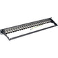 24PORT 1U CAT6A PATCH PANEL RM/STP SHIELDED/FEEDTHROUGH RJ45
