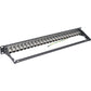 24PORT 1U CAT6A PATCH PANEL RM/STP SHIELDED/FEEDTHROUGH RJ45