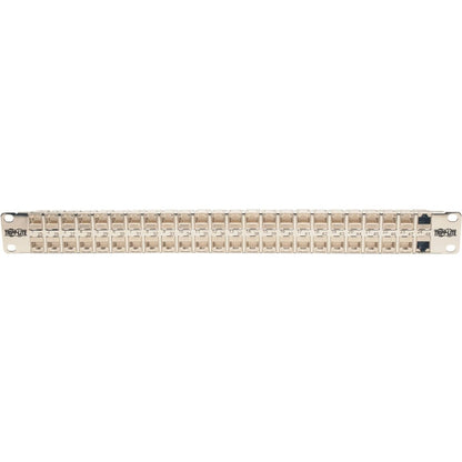 48PORT 1U CAT6A PATCH PANEL RM/STP SHIELDED/FEEDTHROUGH RJ45