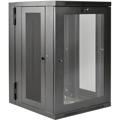 18U WALL MOUNT RACK ENCLOSURE CABINET HINGED DEEP ACRYLLIC WINDOW