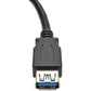 6IN USB EXTENSION CABLE M/F USB 3.0 SUPERSPEED TYPE-A BLACK