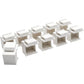 10PK KEYSTONE JACK INSERT SNAP-IN BLANK WHITE A/V NETWORKING