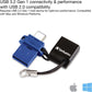 16GB STORENGO DUAL USB FLASH DRIVE FOR UCB-C DEVICES BLUE