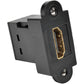 HDMI COUPLER F/F BLACK KEYSTONE PANEL MOUNT ALL-IN-ONE