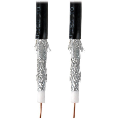 1000FT QUAD-SHIELD COAX CABLE RG6/U CMR-RATED 18AWG BLACK CABLE