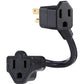 OUTLET EXTENDER EXTENSION CABLE WITH 2 OUTLETS