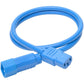 3FT POWER EXTENSION CORD 14AWG 15A C14 TO C13 HEAVY DUTY BLUE