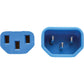 2FT PWR EXTENSION CORD 18 AWG 10A C14 TO C13 BLUE COMPUTER CABLE