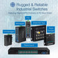 6PORT HARDENED INDUSTRIAL GIGABIT ULTRA POE DIN-RAIL SWITCH