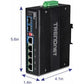 6PORT HARDENED INDUSTRIAL GIGABIT ULTRA POE DIN-RAIL SWITCH