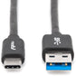 3FT/1M USB-C TO USB-A CABLE M/M USB 3.0 USB-C TO USB-A M/M BLACK