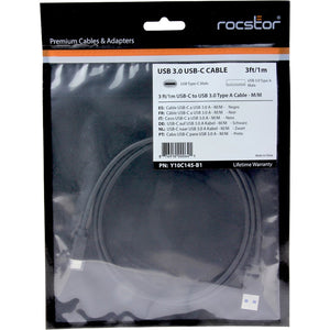 3FT/1M USB-C TO USB-A CABLE M/M USB 3.0 USB-C TO USB-A M/M BLACK