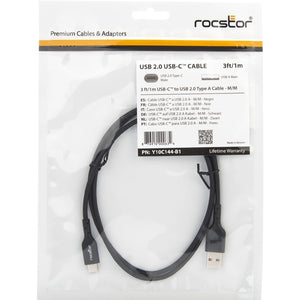 3FT/1M USB-C TO USB-A CABLE M/M USB 2.0 USB-C TO MICRO-B M/M BLACK