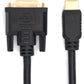 10FT/3M HDMI TO DVI-D CABLE M/M HDMI MALE TO DVI-D 18+1 MALE