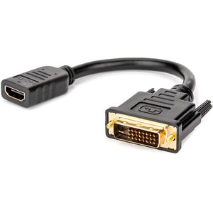 6FT HDMI TO DVI-D ADAPTER F/M HDMI TO DVI-D 24+1 F/M BLACK