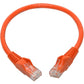 1FT CAT6 ORANGE UTP RJ45 M/M SNAGLESS MOLDED PATCH CABLED