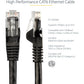 1FT BLACK CAT6 ETHERNET CABLE SNAGLESS RJ45 UTP PATCH CABLE CORD