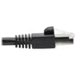 1FT CAT6A BLACK SNAGLESS SHIELDED STP POE M/M PATCH CABLE