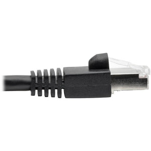 1FT CAT6A BLACK SNAGLESS SHIELDED STP POE M/M PATCH CABLE
