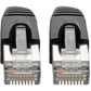 3FT CAT6A BLACK SNAGLESS SHIELDED STP POE M/M PATCH CABLE