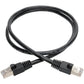 3FT CAT6A BLACK SNAGLESS SHIELDED STP POE M/M PATCH CABLE