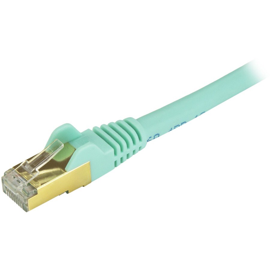 1FT AQUA CAT6A ETHERNET CABLE SNAGLESS RJ45 UTP PATCH CABLE CORD