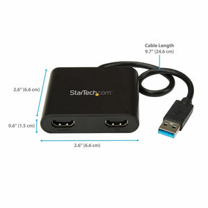 USB 3.0 TO DUAL HDMI ADAPTER 4K EXTERNAL CONVERTER DONGLE