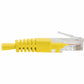 2FT CAT5 CAT5E PATCH CABLE MOLDED 350MHZ UTP YELLOW RJ45 M/M