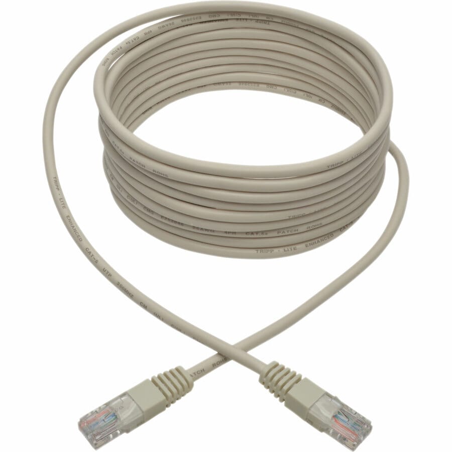 15FT CAT5 CAT5E PATCH CABLE MOLDED 350MHZ UTP WHITE RJ45 M/M