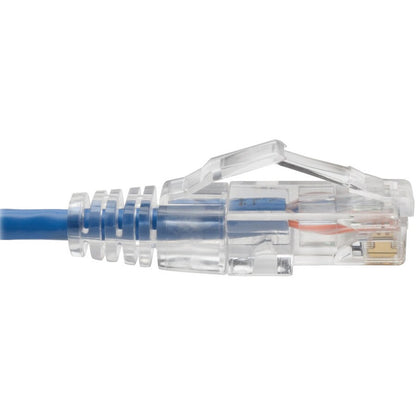 6IN CAT6 SLIM PATCH CABLE BLUE SNAGLESS MOLDED RJ45 M/M