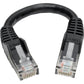 6IN CAT6 BLACK UTP GIGABIT SNAGLESS MOLDED RJ45 M/M PATCH CABL