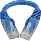 6IN CAT6 BLUE UTP GIGABIT SNAGLESS MOLDED M/M RJ45 PATCH CABL