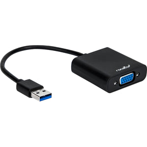 6IN SLIM USB 3.0 TO VGA M/F ADAPTER SUPPORTS 1920X1200 BLACK